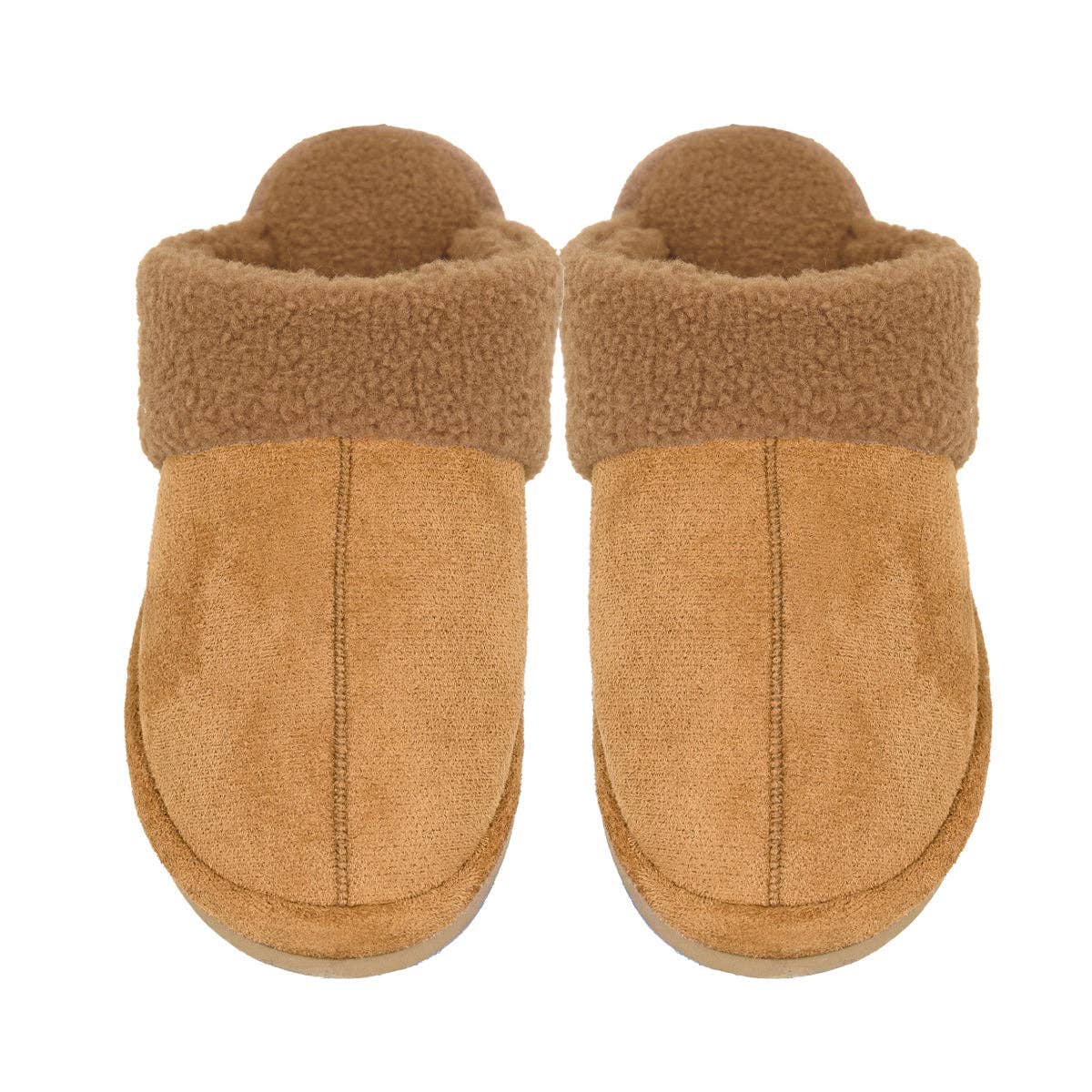 Fur Suede Sherpa C.C Slippers SPE0005: Brown / SM/MD