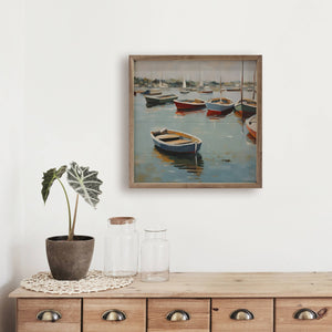Boats On Bay: 8 x 8 x 1.5