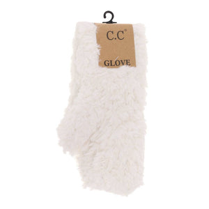 Faux Fur C.C Women's Mittens: Rose