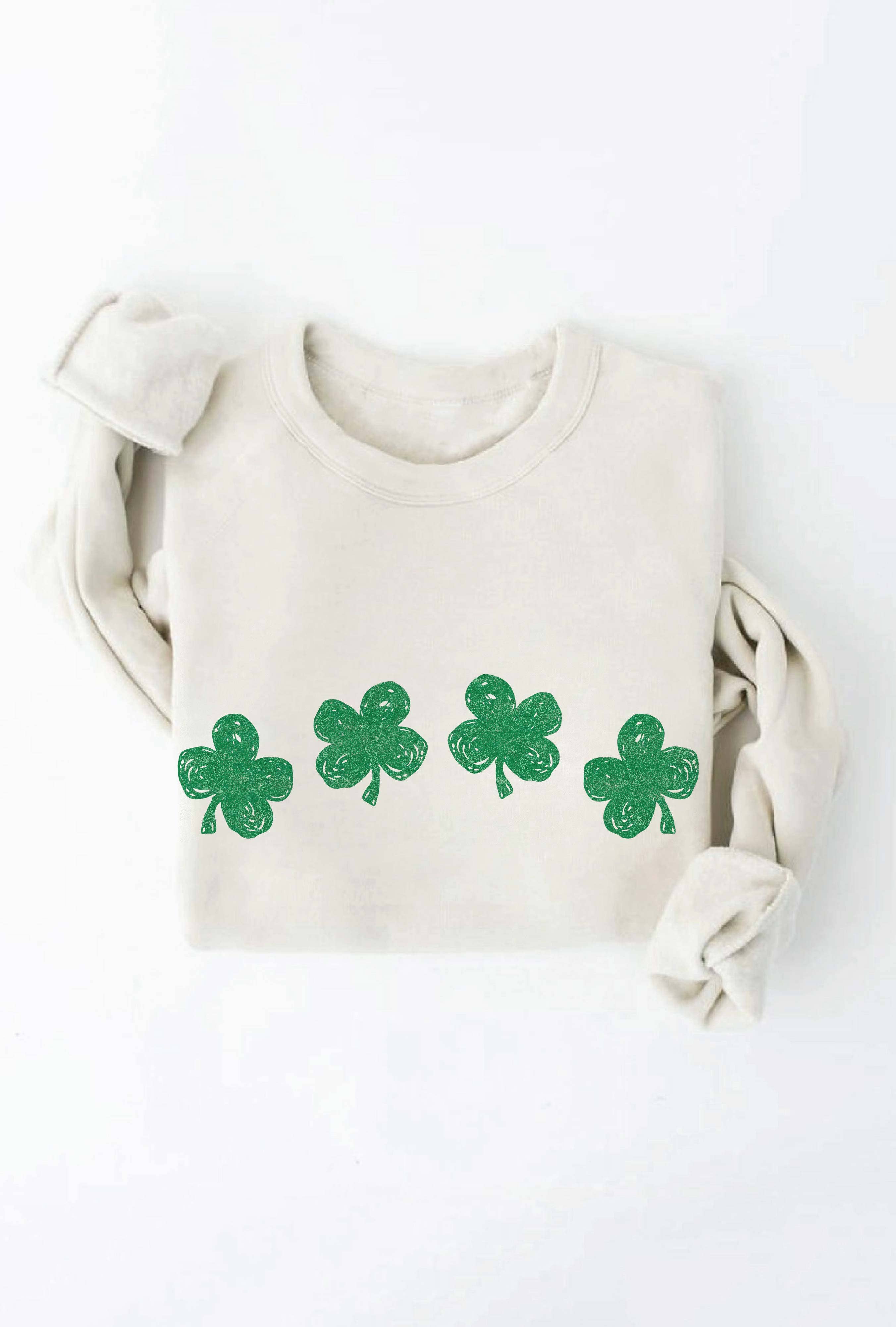 CLOVER ROW Graphic Sweatshirt: HEATHER FOREST