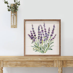 Lavender Botanical II By Carol Robinson: 4 x 4 x 1