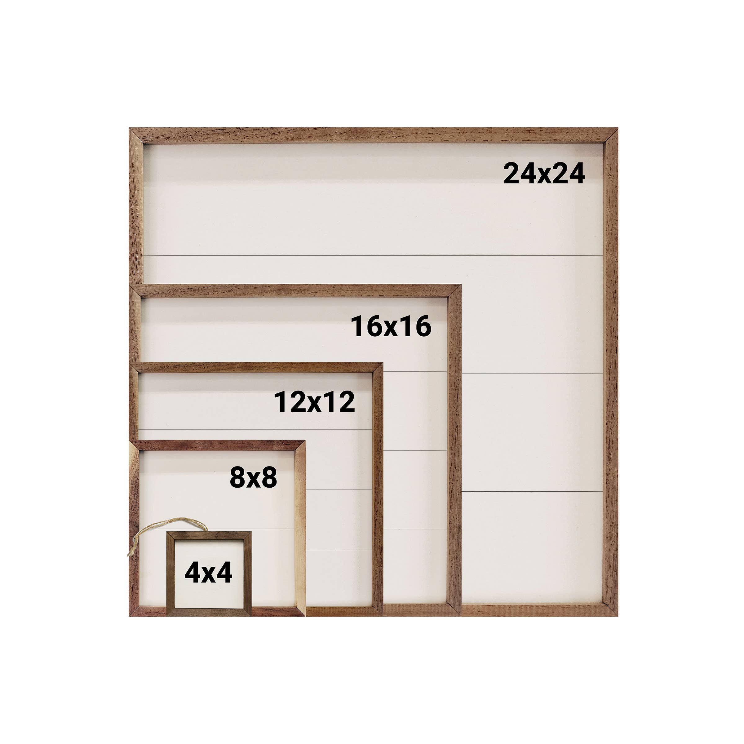 Highland Print White: 4 x 4 x 1