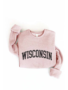 Wisconsin Crewneck - Rose