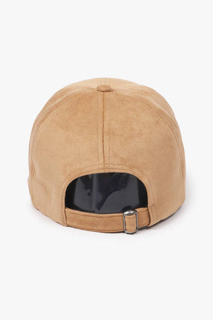 Suede Fall Winter Baseball Cap: Cognac