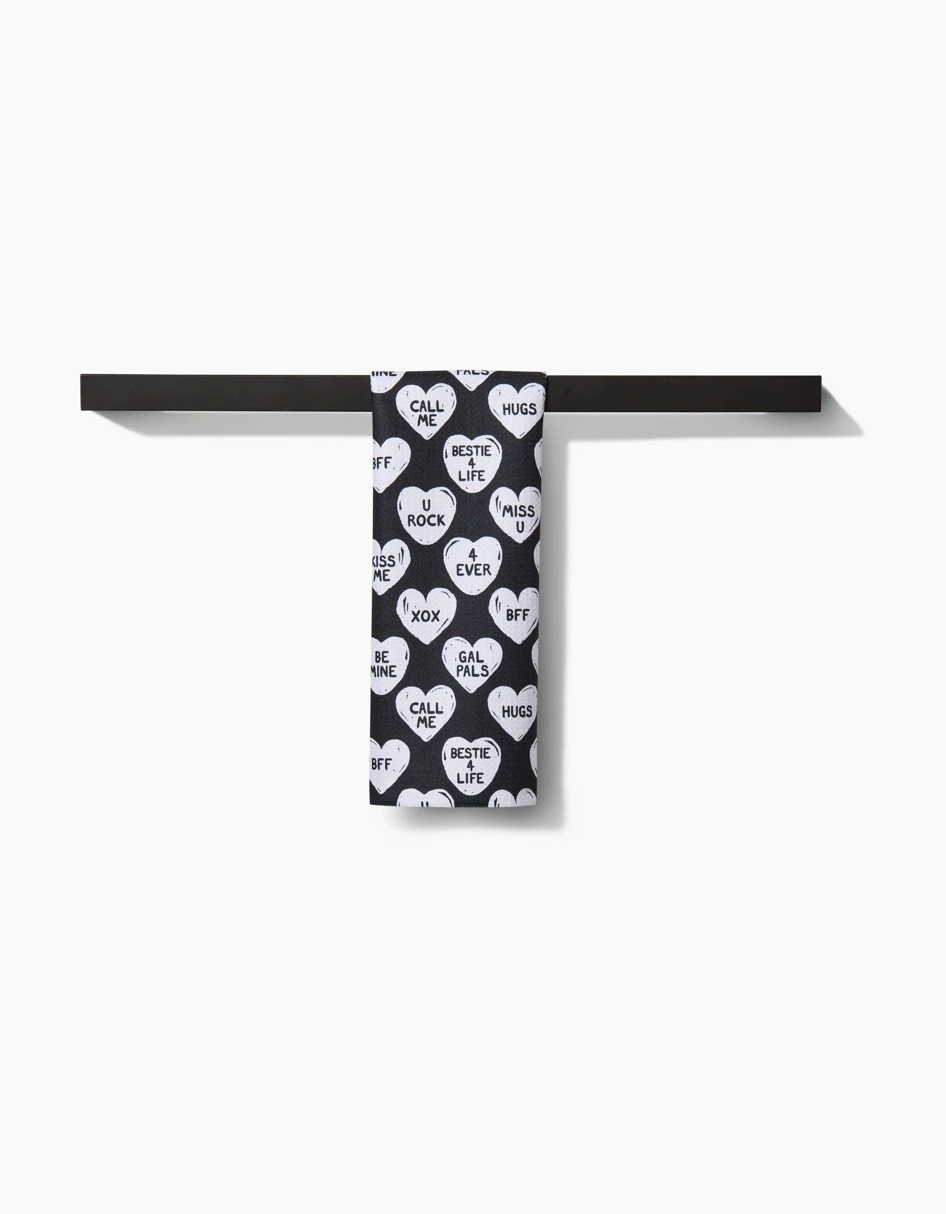BFF Candy Hearts Bar Towel