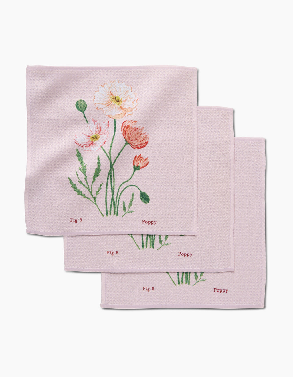 August Poppy Dishcloth Set