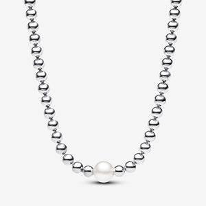 Treated Freshwater Cultured Pearl & Beads Collier Necklace - Pandora - 393176C01