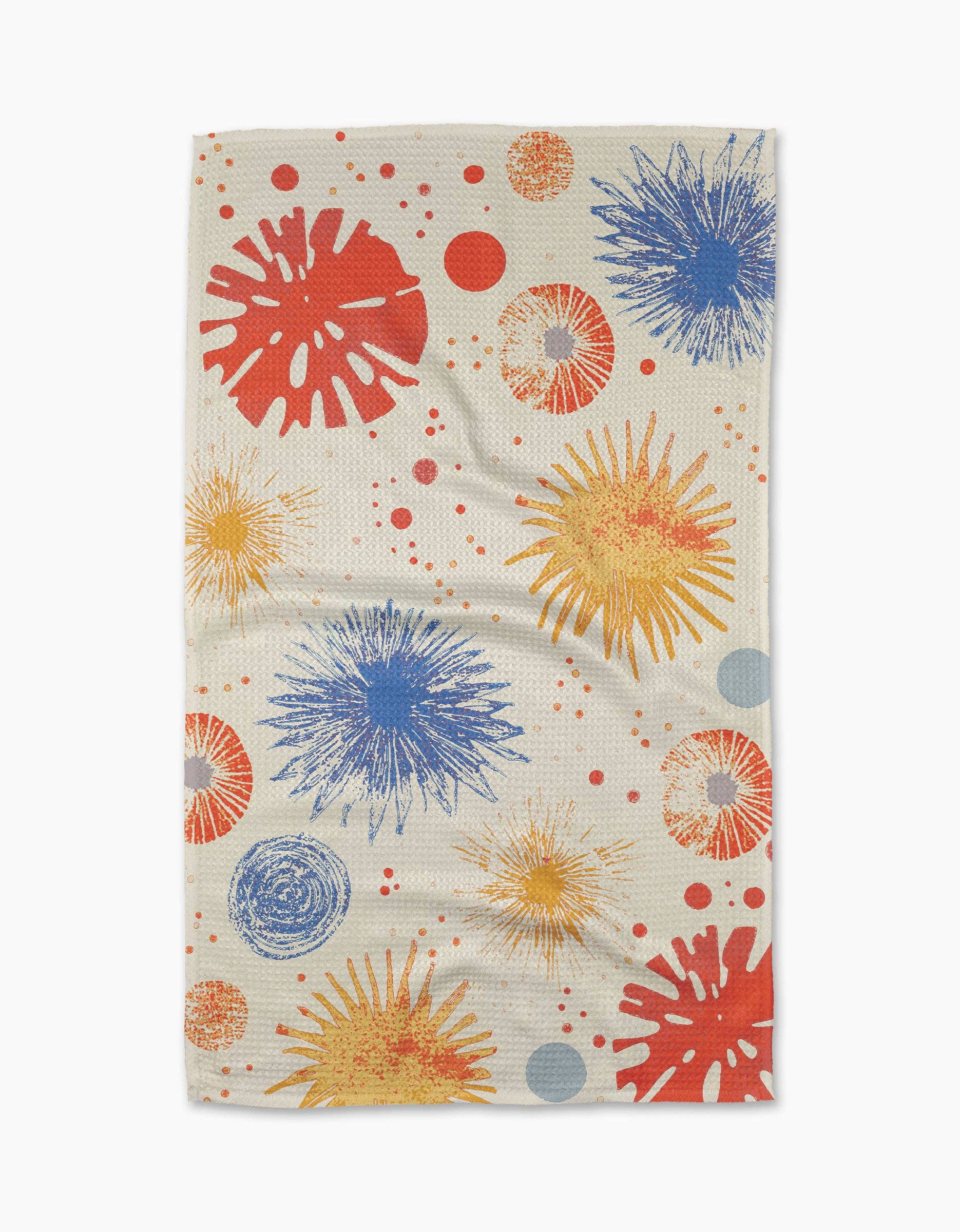 Bursting Skies White Tea Towel