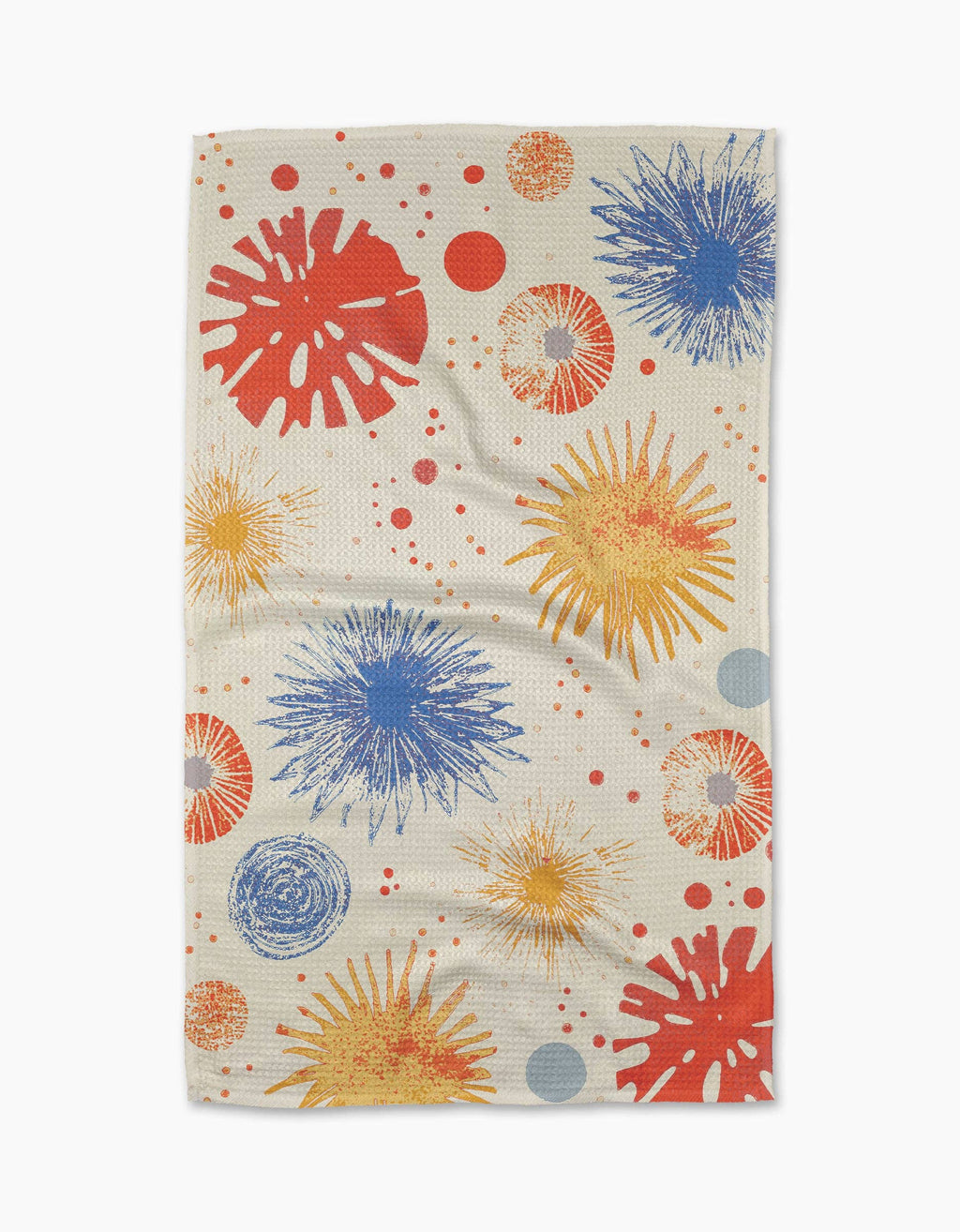 Bursting Skies White Tea Towel