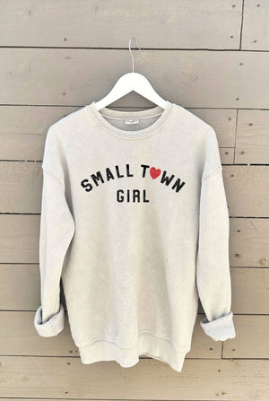 SMALL TOWN GIRL Mineral Graphic Sweatshirt: VINTAGE BLACK / L