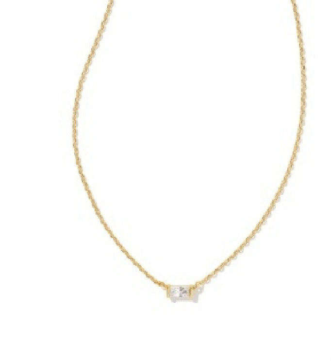 JULIETTE PENDANT NECKLACE - WHITE CRYSTAL