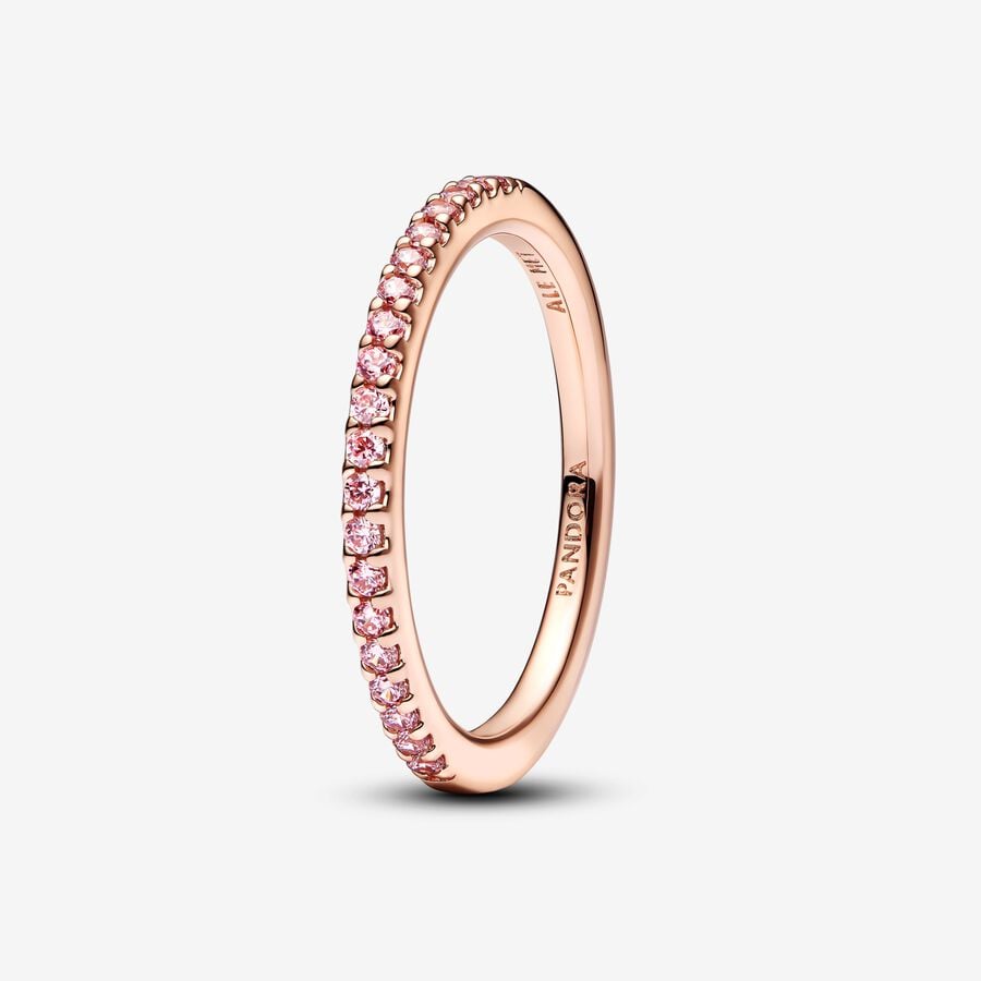 Sparkling pink band ring 182999C01