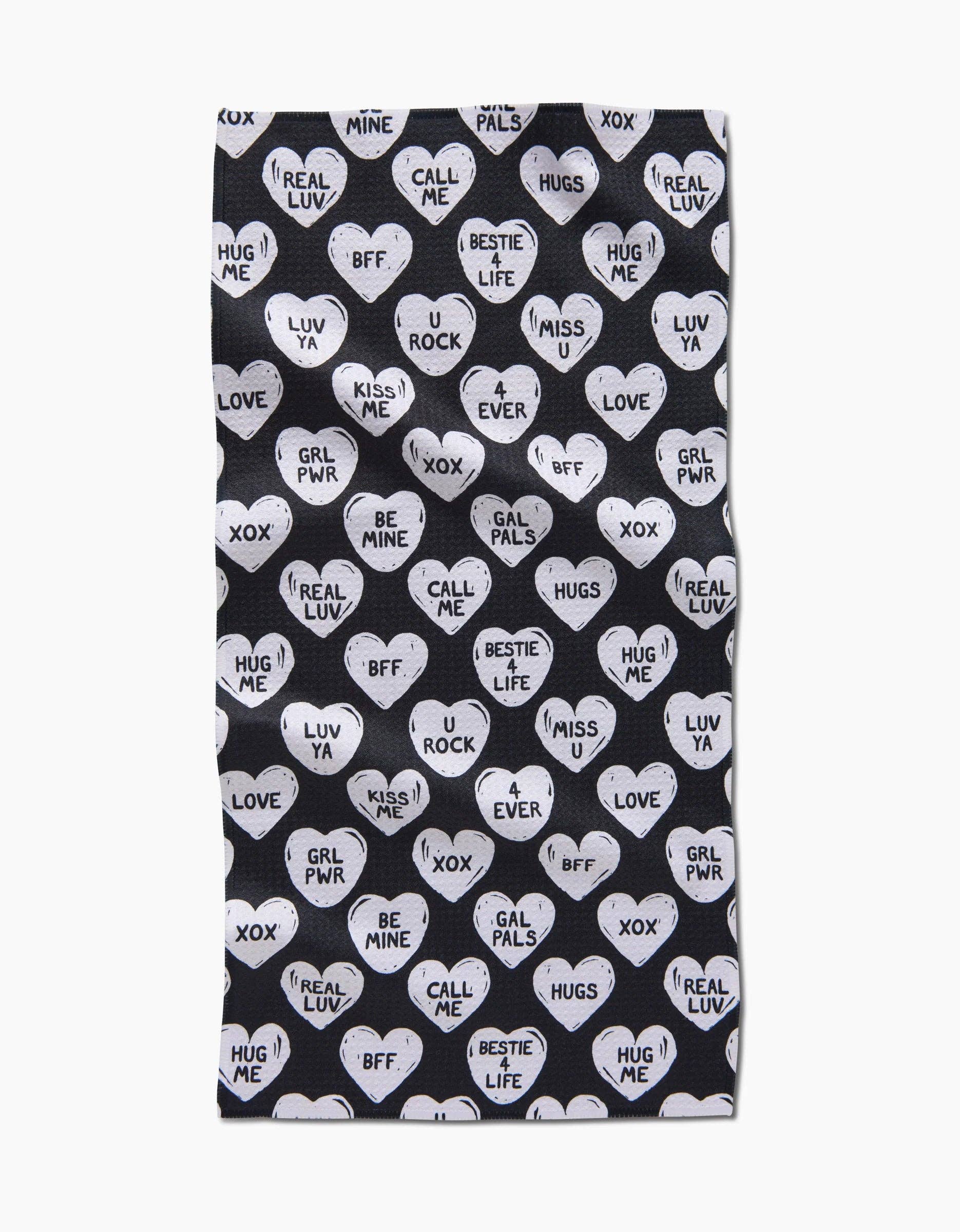 BFF Candy Hearts Bar Towel