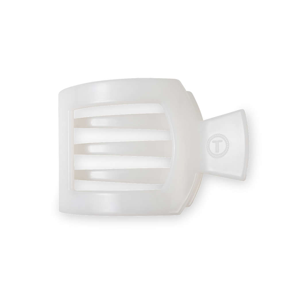 Square Flat Hair Clip | Small | Coconut White