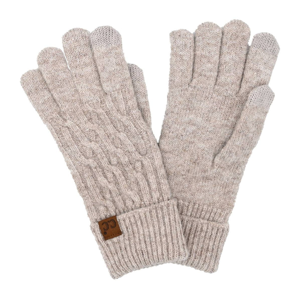 Chain Link Cable C.C Glove GLE0110: Taupe