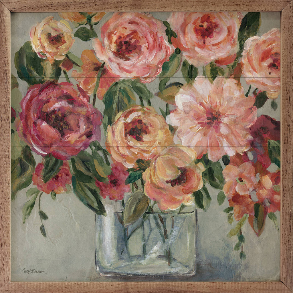 Painterly Bouquet By Carol Robinson: 8 x 8 x 1.5