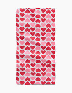Blushing Hearts Bar Towel
