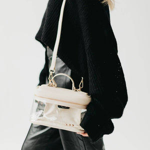 Carissa Clear Crossbody: Brown