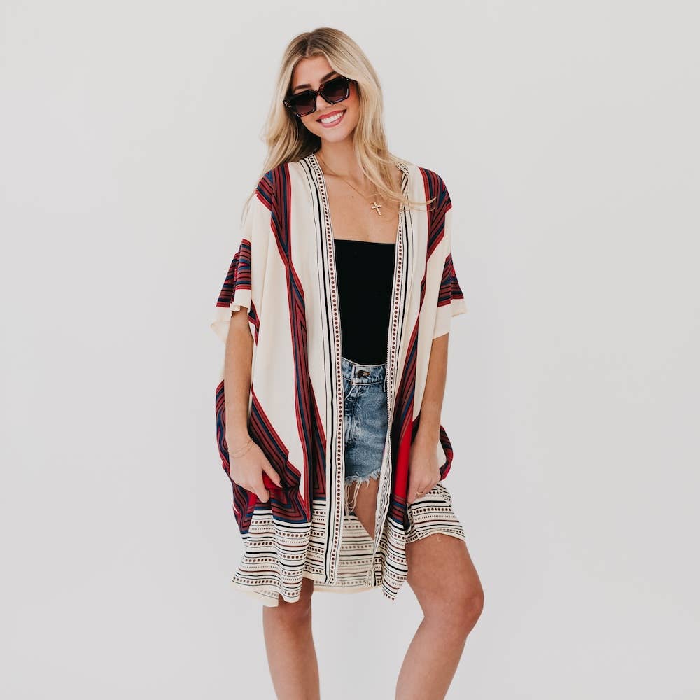 In The City Of Paradise Kimono: Black
