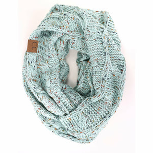 Flecked CC Infinity Scarf SF33: Natural Grey