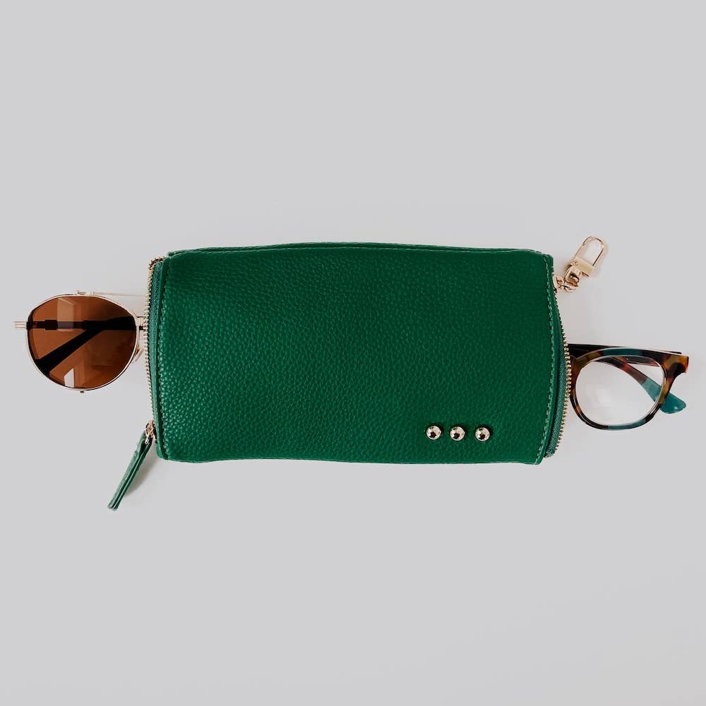 Skyla 2-in-1 Glasses Case Holder: Navy