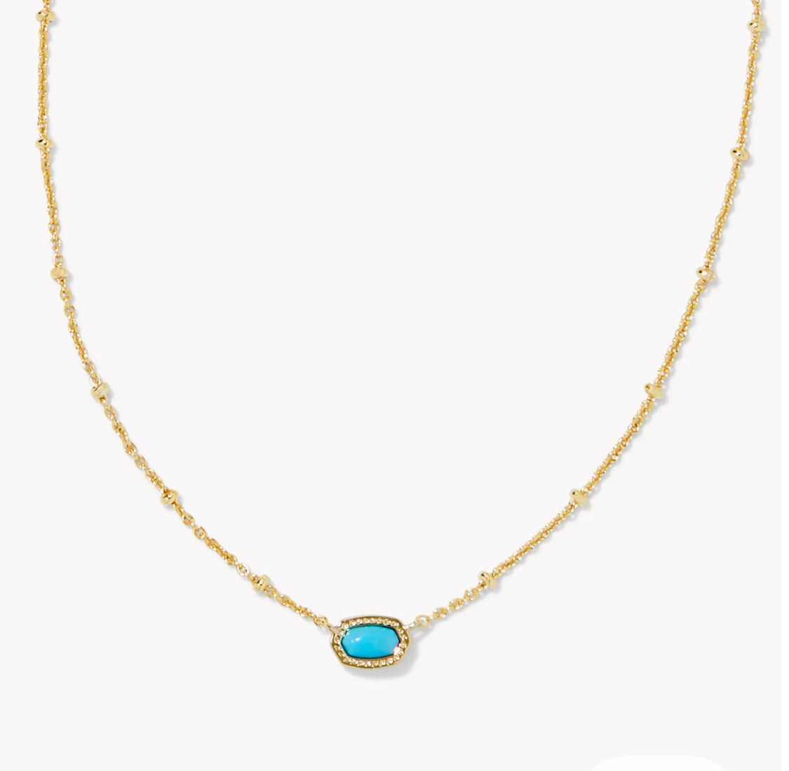 MINI ELISA SATELLITE SHORT PENDANT NECKLACE - TURQUOISE MAGNESITE