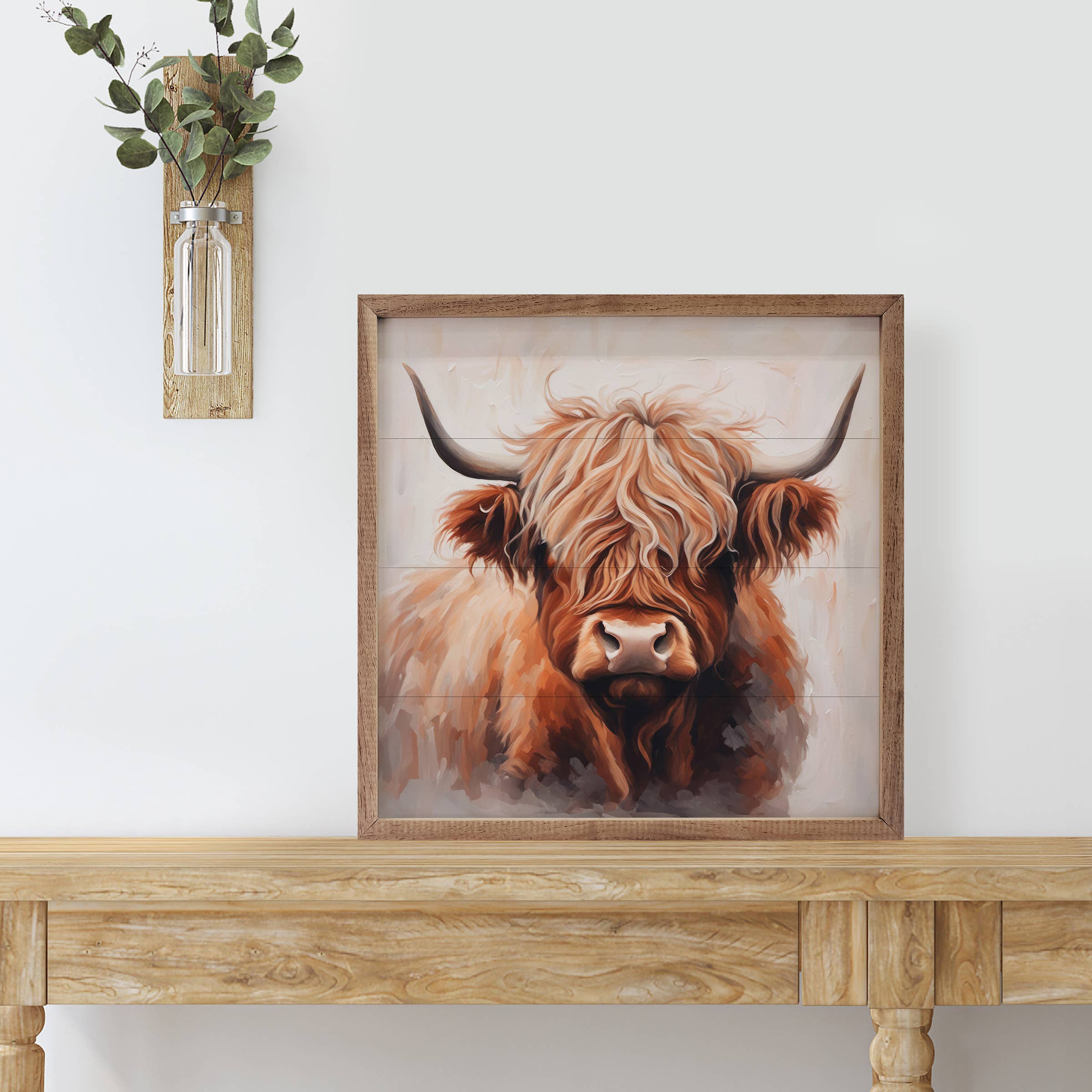 Highland Print White: 4 x 4 x 1