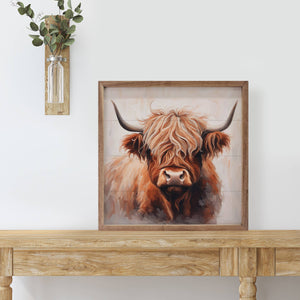 Highland Print White: 4 x 4 x 1