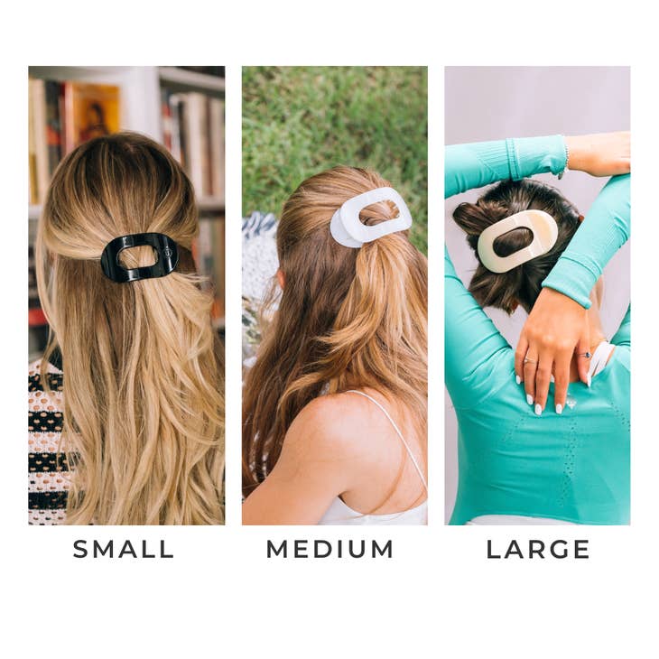 Almond Beige Flat Round Clip (3 Sizes)