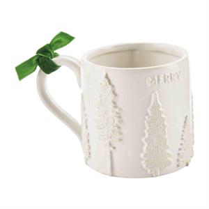White Holiday Stoneware Mug (2 Styles)