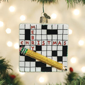 Crossword Puzzle Ornament - Old World Christmas