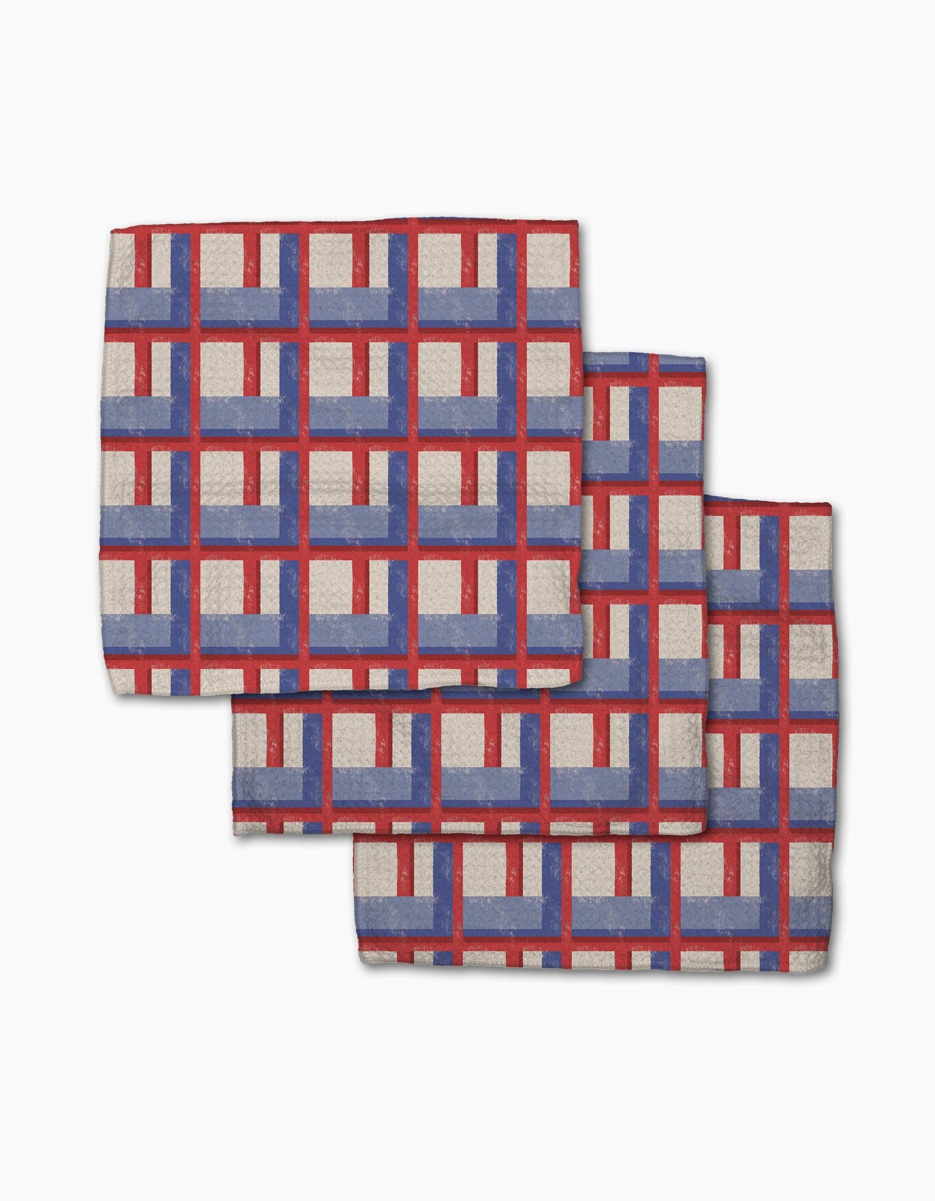 Cielo Grid Dishcloth Set