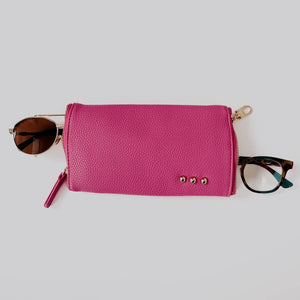 Skyla 2-in-1 Glasses Case Holder: Cream