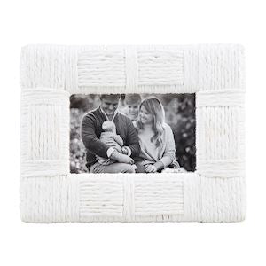 White Woven Rope Picture Frame (2 Sizes)