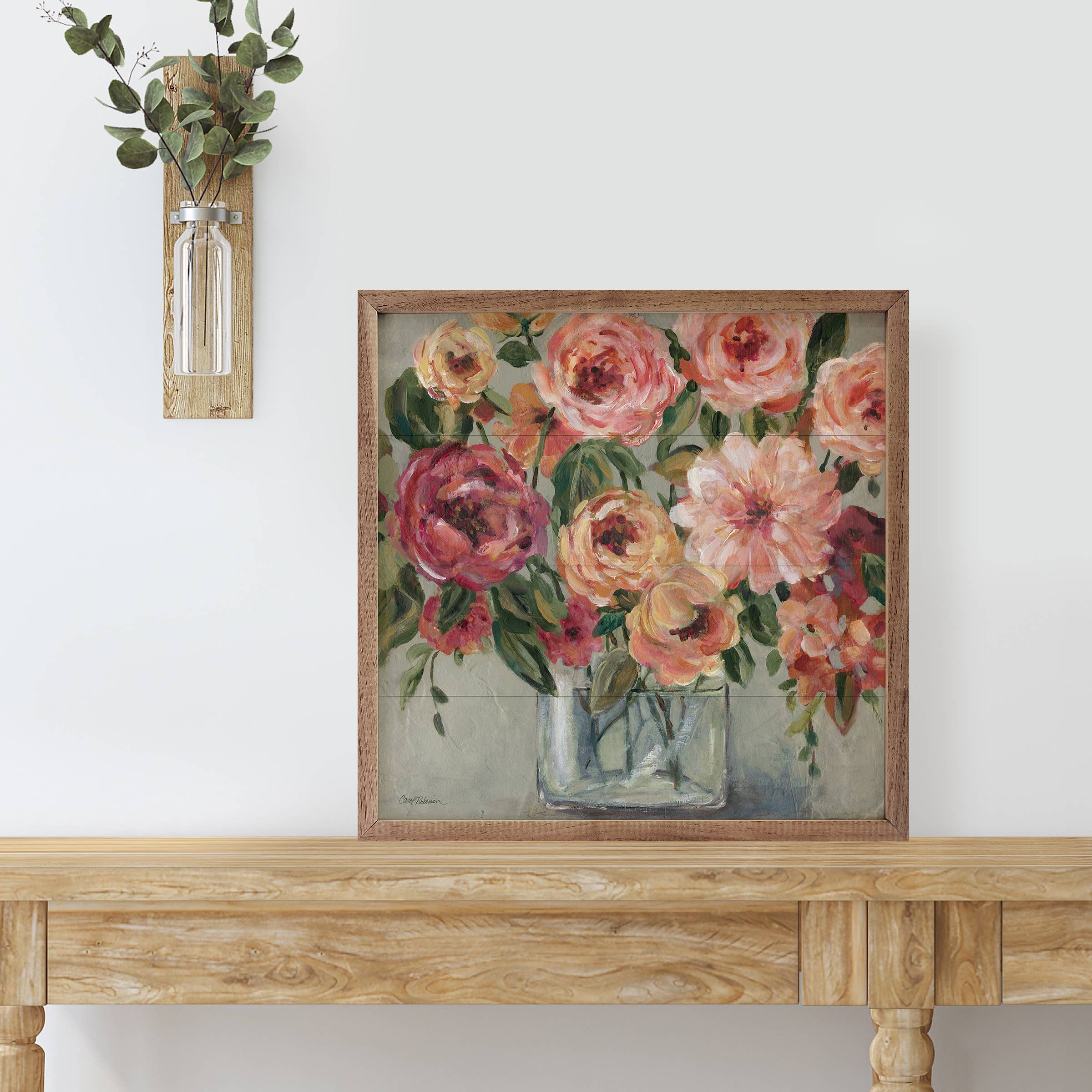 Painterly Bouquet By Carol Robinson: 8 x 8 x 1.5