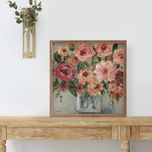 Painterly Bouquet By Carol Robinson: 8 x 8 x 1.5