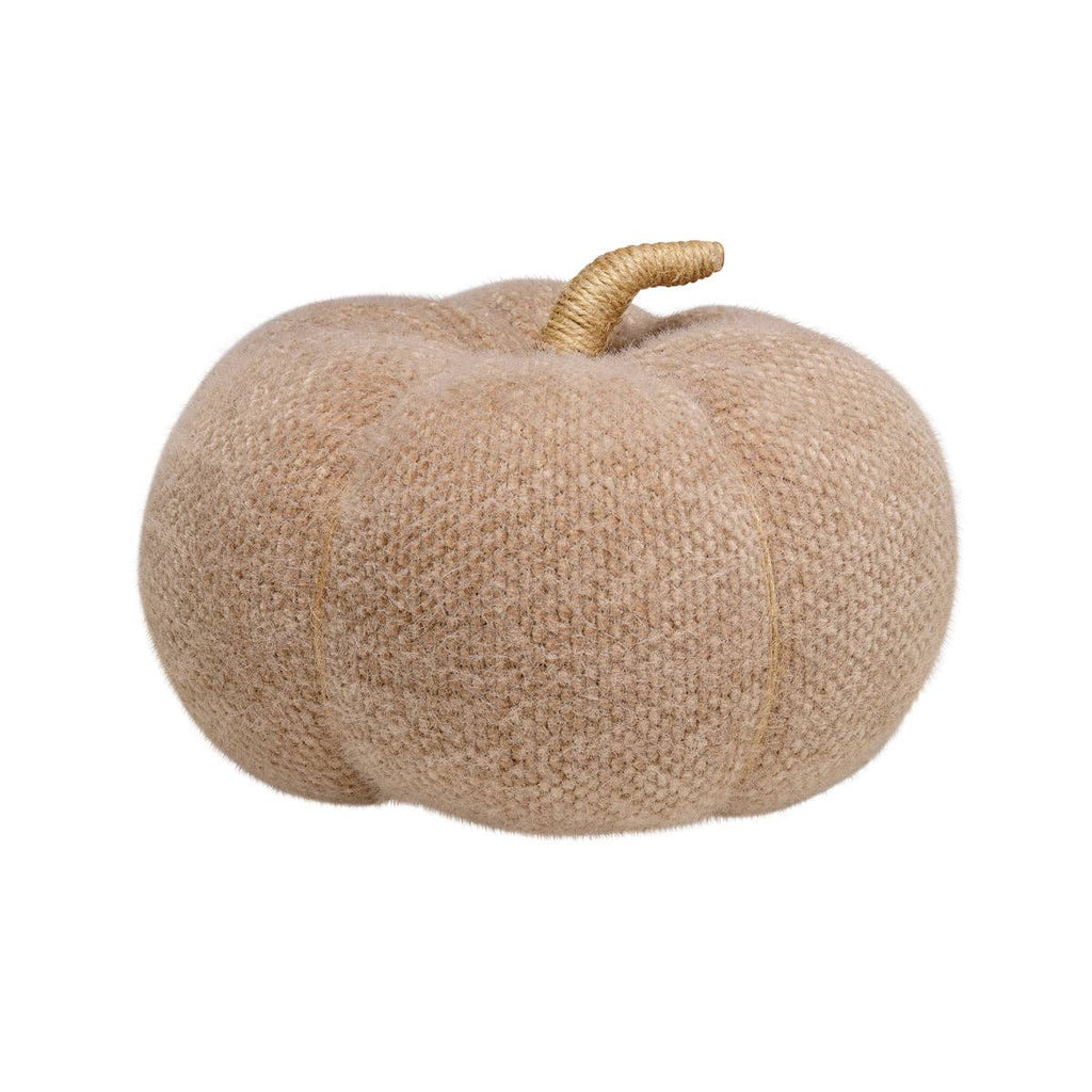 CF-3147 - Lrg. Tan Fuzzy Fall Fabric Pumpkin