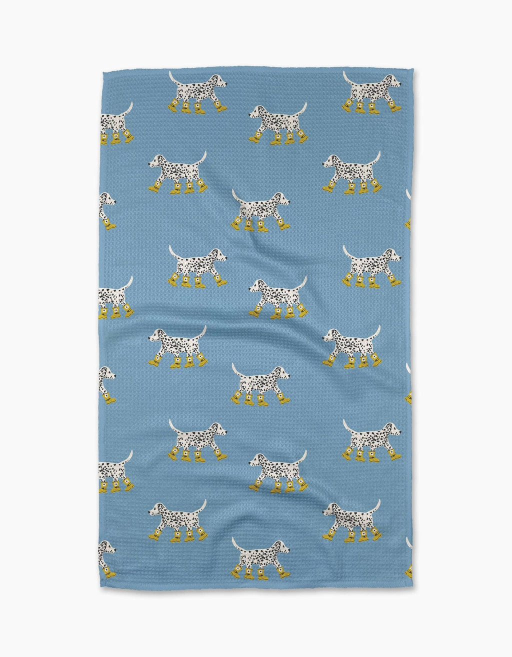 Dalmatian In Boots Blue Tea Towel