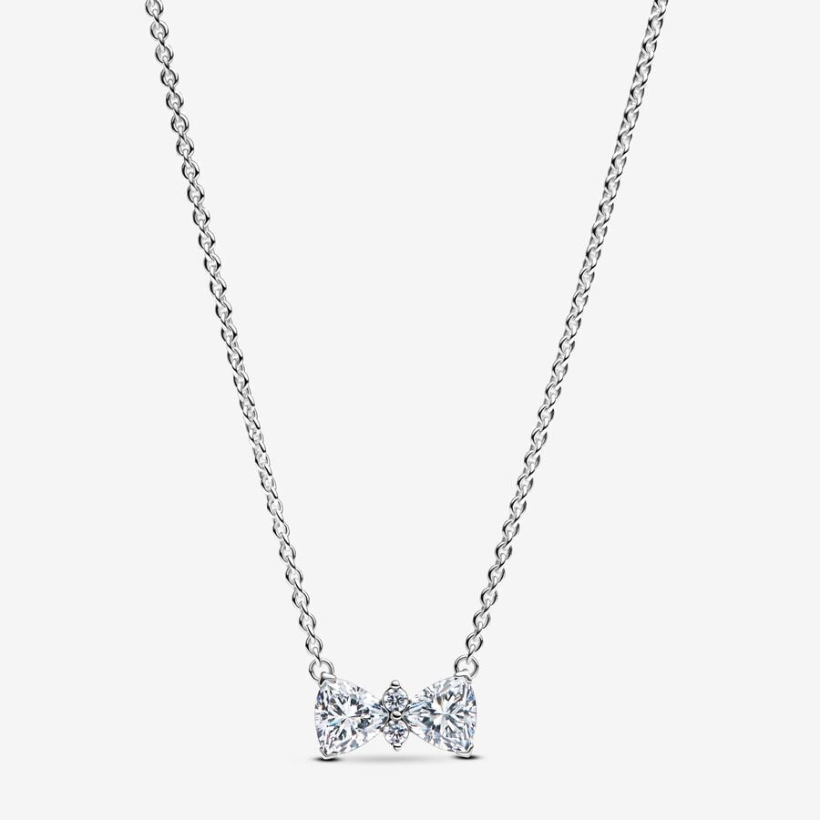 Sparkling bow necklace 393509C01–45