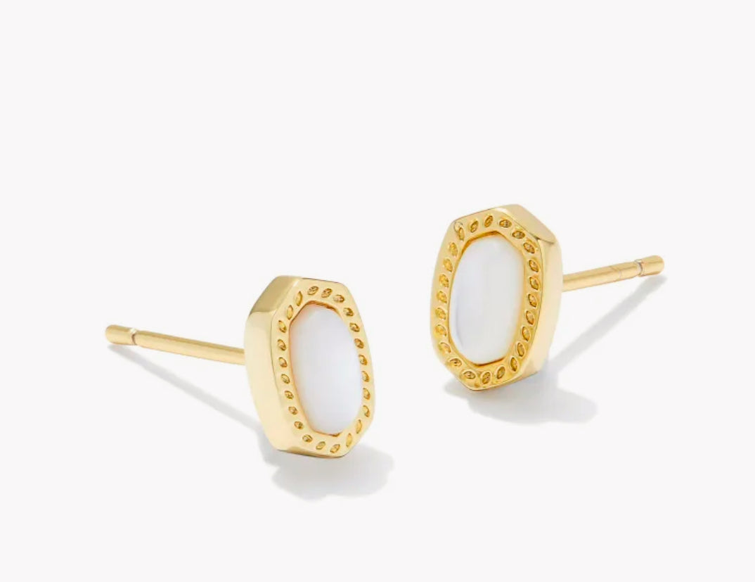 MINI ELLIE STUD EARRINGS - MOTHER OF PEARL