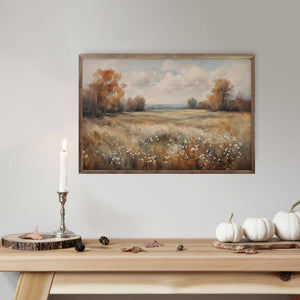 Autumn Field With Autumn Trees: 24x16