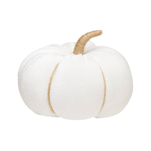 CF-3166 - Lrg. White Velvet Fall Pumpkin