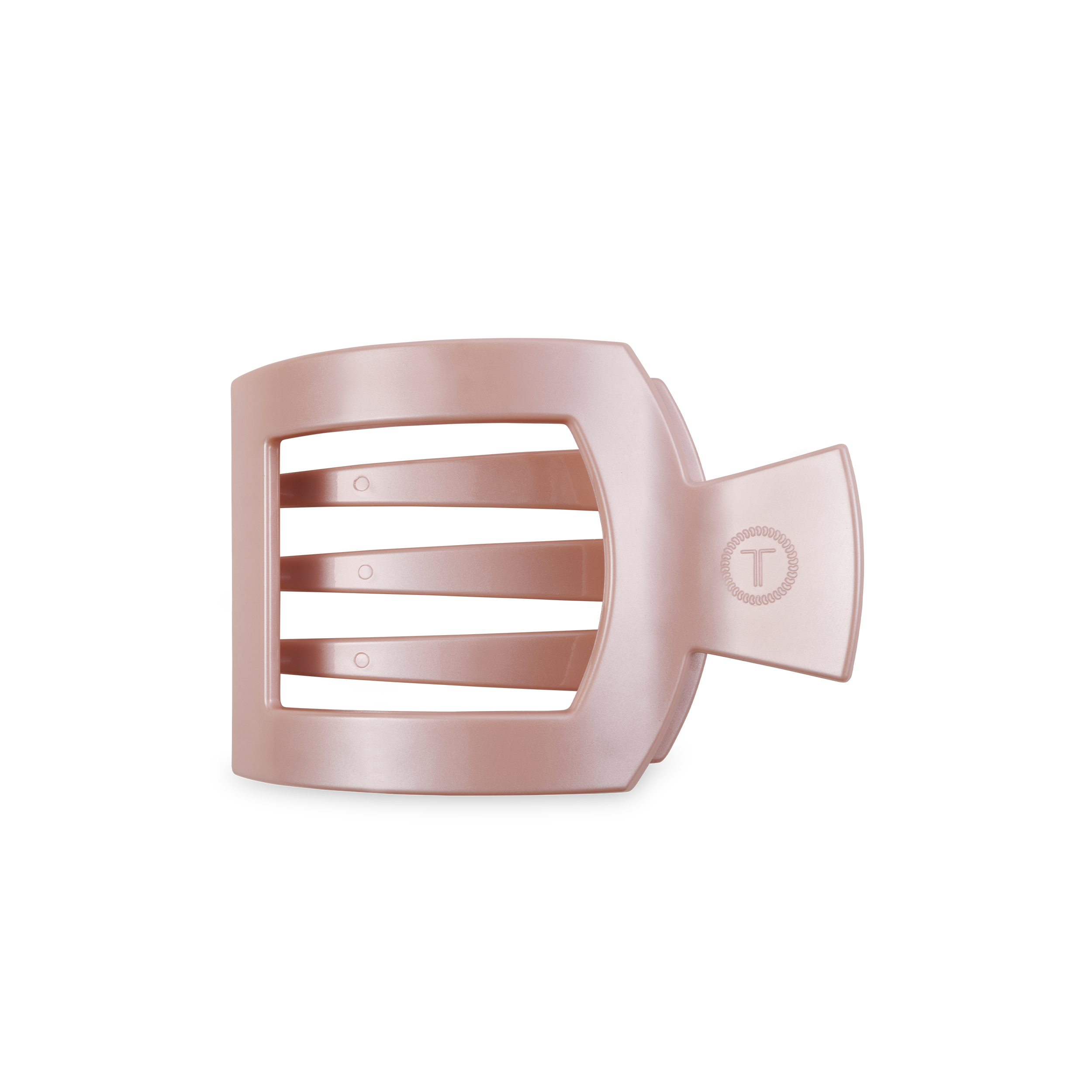 Square Flat Hair Clip | Medium | Pearly Pink