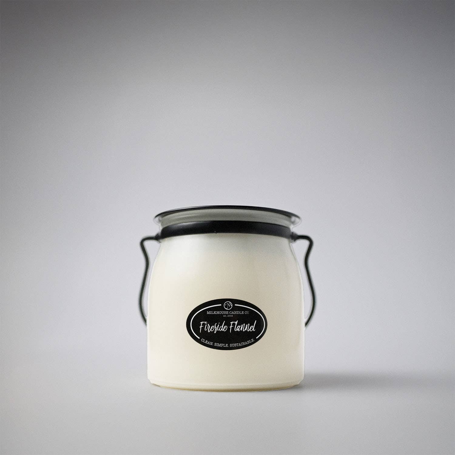 16 oz Butter Jar Candle: Fireside Flannel