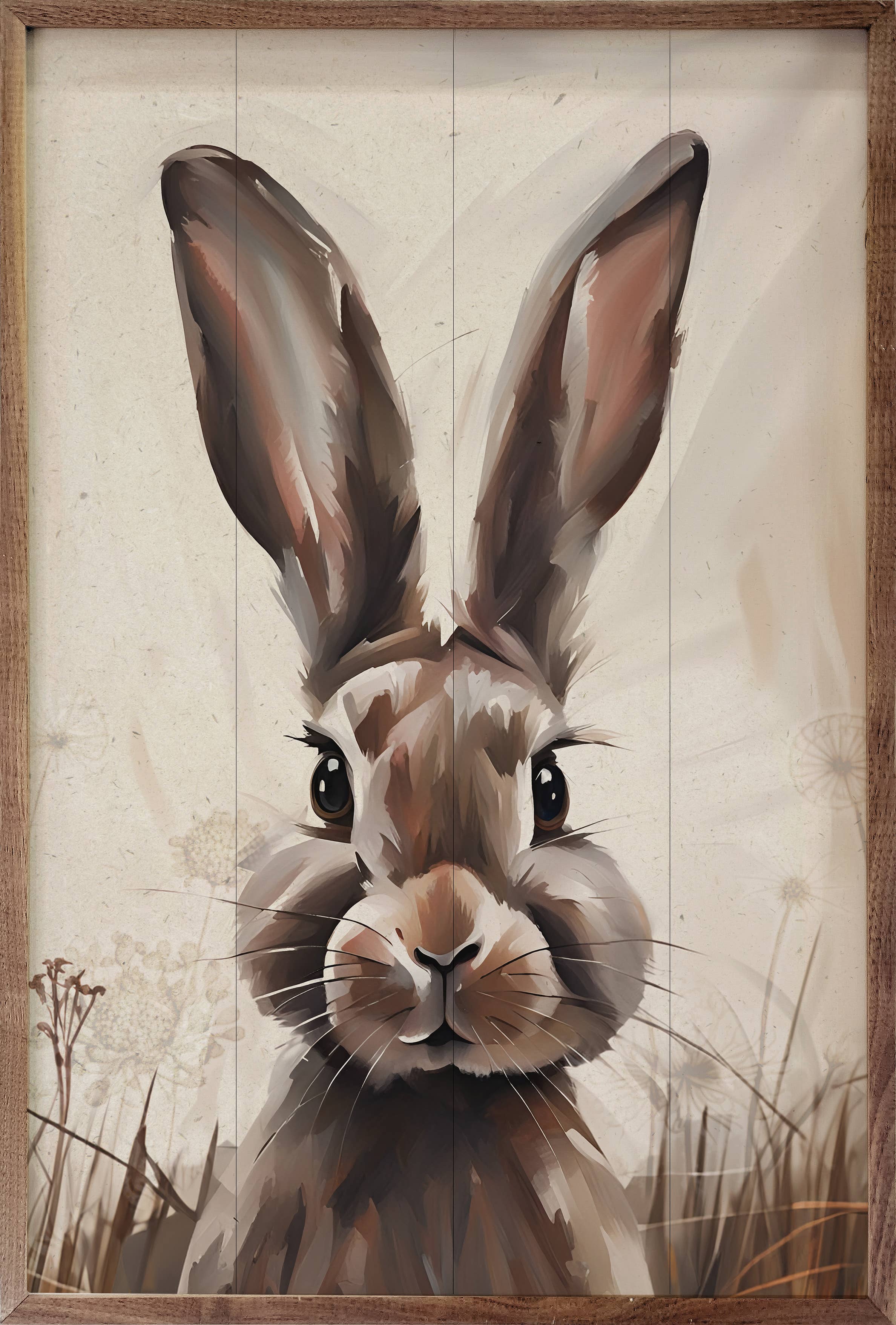 Peeking Brown Rabbit: 10 x 16 x 1.5