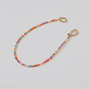 Beaded Bag Charms : Thin Multi-Colored