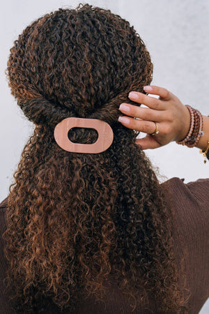 Round Flat Hair Clip | Small | Mocha Mousse