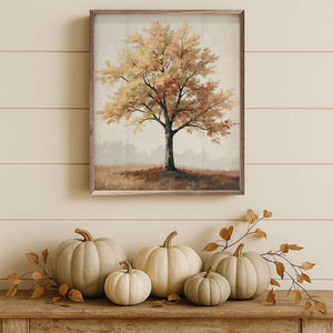 Autumn Tree On Hill: 8x10
