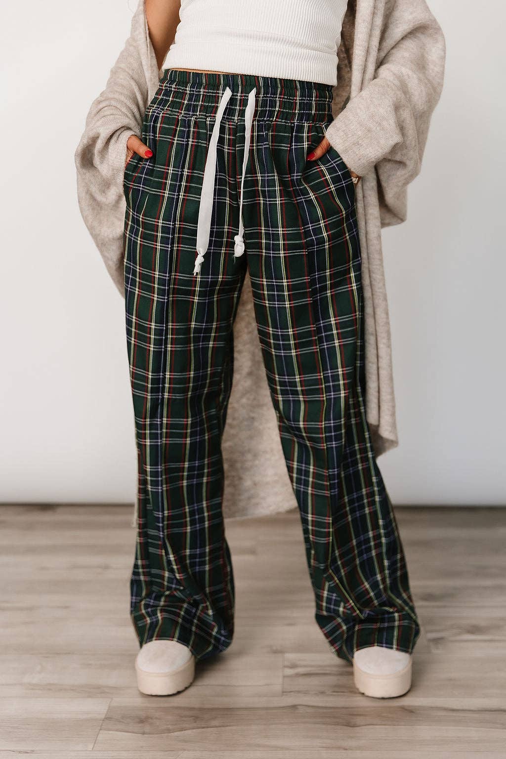 Everywear Pant - Green Plaid