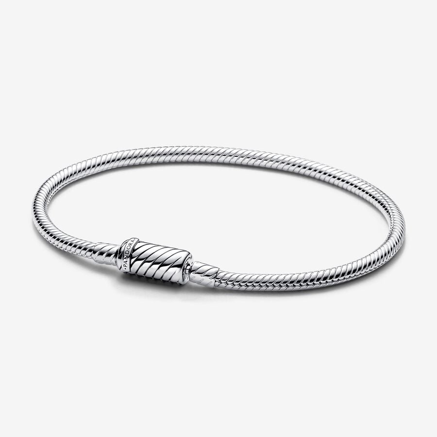 Sliding Magnetic Clasp Snake Chain Bracelet - Pandora - 590122C00